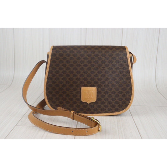 Rank A | CELINE Macadam Shoulder Bag |23090731