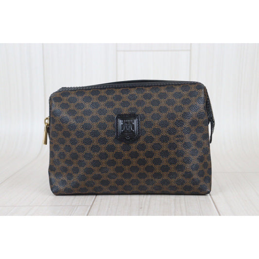 Rank A | CELINE Black Macadam Pouch |23091528