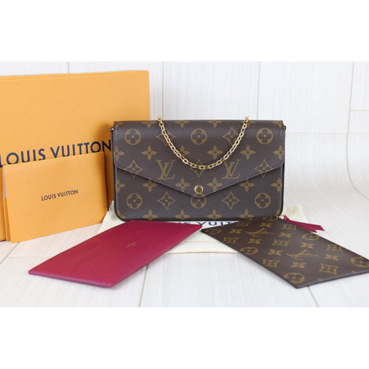 Excellent(Rank SA) |LV Monogram Pochette Felicie Shoulder Bag IC Chip Model|S25090504