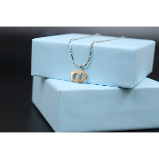 Include Authentic Detective Certificate of Authenticity|Very Good ( Rank A) | Dior CD Rhinestone Necklace Silver |V25121115