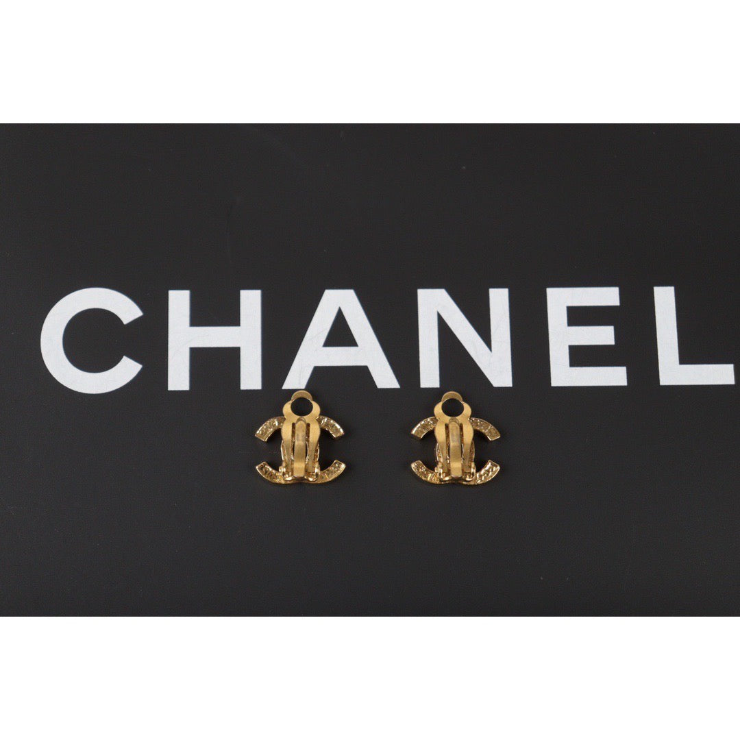 Rank A |CHANEL COCO Earrings 18k Gold Plated |24053021