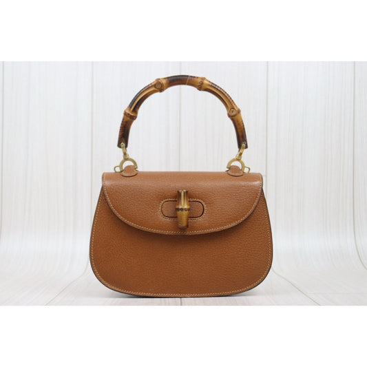 Good ( Rank AB)| GUCCI Vintage Bamboo Hand Bag Brown |25021303