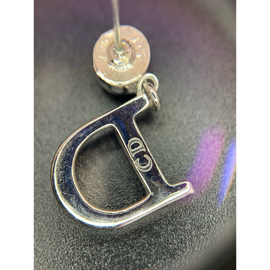 Very Good ( Rank A)| Dior D Earring Silver|V25071013