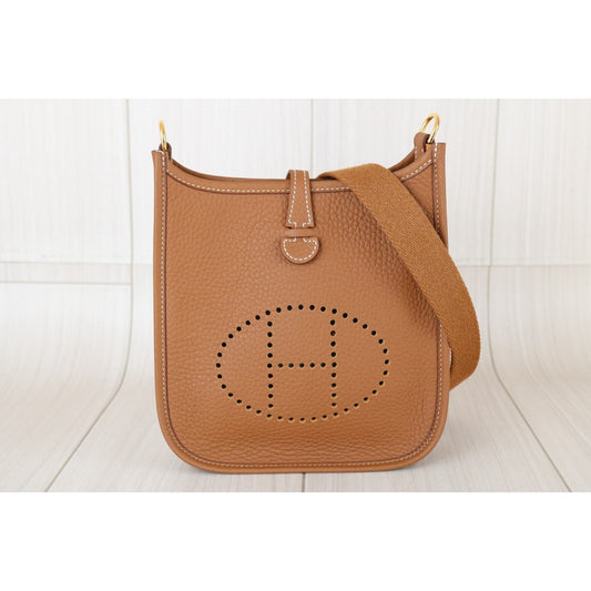 Excellent(Rank SA)| HERMES TC Leather Evelyn 16 Shoulder Bag Golden Brown K Stamp Made In 2025 Year |S26030602
