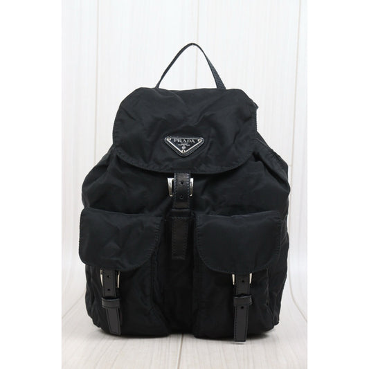 Very Good ( Rank A) |Prada Nylon Backpack Small Black|26011419
