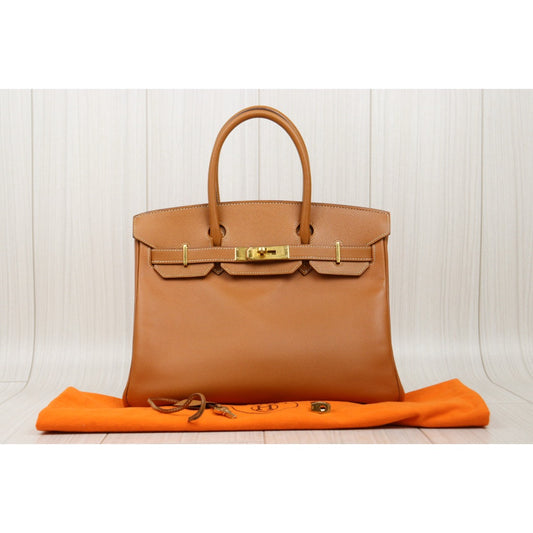 Good ( Rank AB)| HERMES Birkin 30 Epsom Leather Brown Gold Hardware Handbag ◽︎D Stamp Made in 2000 Year |V25021908