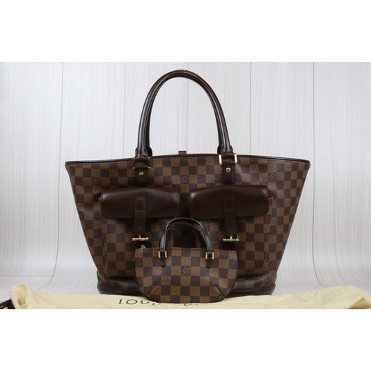 Very Good ( Rank A)|LV Damier Male Handbag With Pouch|Q24030512