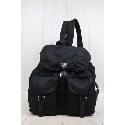 Very Good ( Rank A) |Prada Nylon Backpack Medium Black|26020621