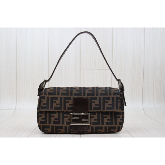 Rank A | FENDI Zucca Mamma Baguette Shoulder Bag|24040401