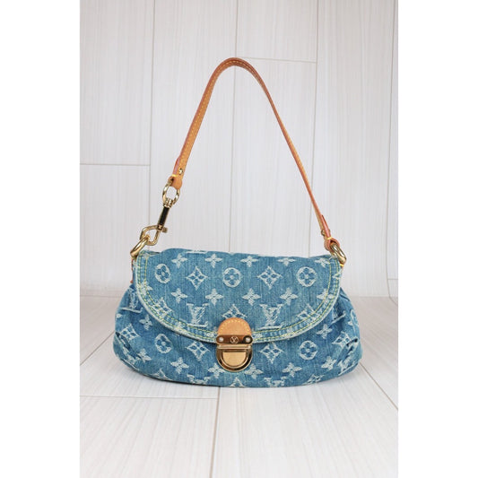 Rank AB | LV Monogram Denim Shoulder Bag |S24070903