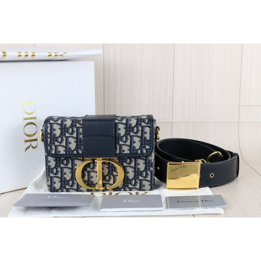 Very Good ( Rank A)|Full Set Dior Trotter Montaige Mini Box Shoulder Bag |S26030302