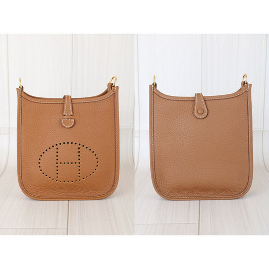 Include Entrupy Certificate of Authenticity|Excellent(Rank SA)| HERMES TC Leather Evelyn 16 Shoulder Bag Golden Brown K Stamp Made In 2025 Year |S26030602