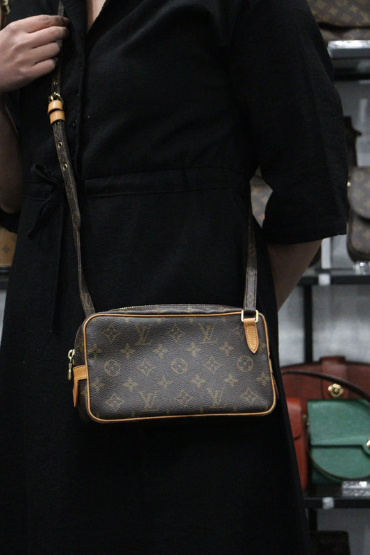 Rank AB|LV Monogram Pochette Marley Bandolier Shoulder Bag|23122505