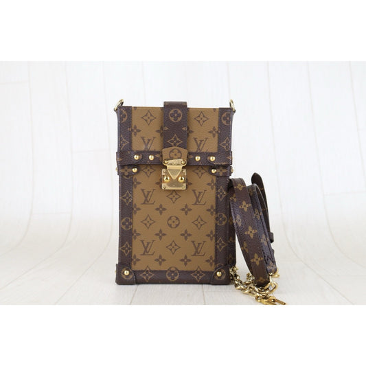 Very Good ( Rank A)| LV Monogram Trunk Phone Pochette Brown|S25091603