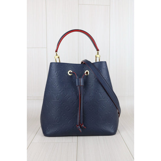 Very Good ( Rank A)| LV Monogram Leather Shoulder Bag Blue IC Chips Model|S25030706