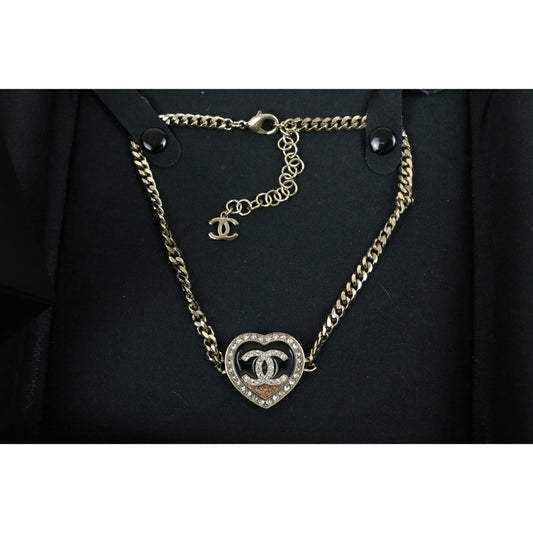 Excellent(Rank SA)| CHANEL Coco Mark Rhinestone Chocker Necklace|X24121803