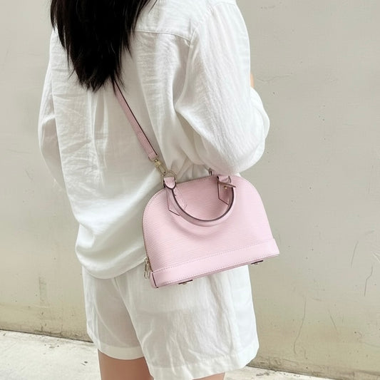 Include Entrupy Certificate of Authenticity|Good ( Rank AB)|Louis Vuitton Epi Alma BB HandBag Shoulder Bag Pink|S26051802
