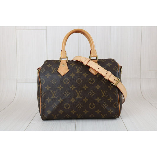 Good ( Rank AB)| LV Monogram Speedy 25 Hand Bag With Shoulder Strap|S24101301