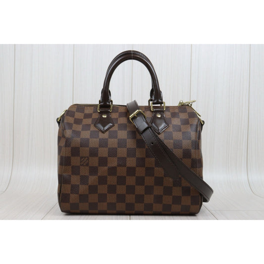 Very Good ( Rank A)| LV Damier Speedy 25 Hand Bag With Shoulder Strap|S25112901