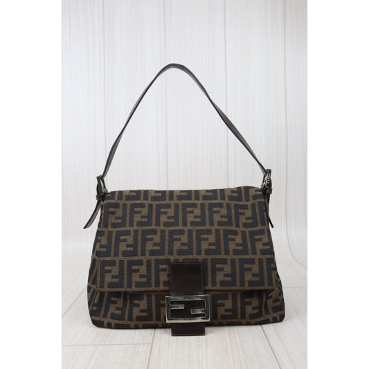 Rank AB| FENDI Zucca Mamma Baguette Shoulder Bag |24062003