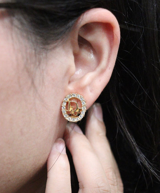 Rank A | Dior CD Earring Gold Plated|23110218