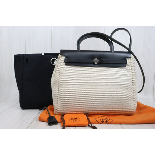 Very Good ( Rank A) | HERMES Herbag PM □F Shoulder Bag Made In 2002 Year|25100901