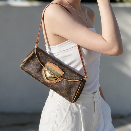 Include Entrupy Certificate of Authenticity|Good ( Rank AB)| Louis Vuitton Monogram Pochette Beverly Shoulder Bag |Z26100801