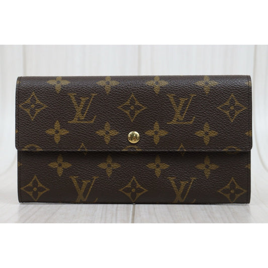 Very Good ( Rank A)| LV Monogram Pochette Porte Long Style Wallet |25120803