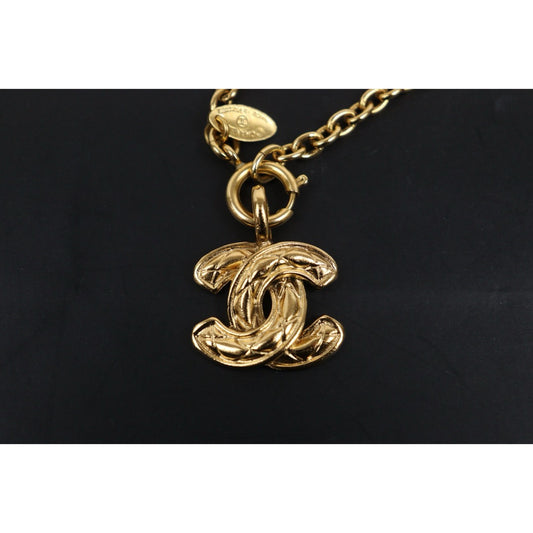 Very Good ( Rank A) | CHANEL Vintage Coco Mark Gold Necklace |25103109