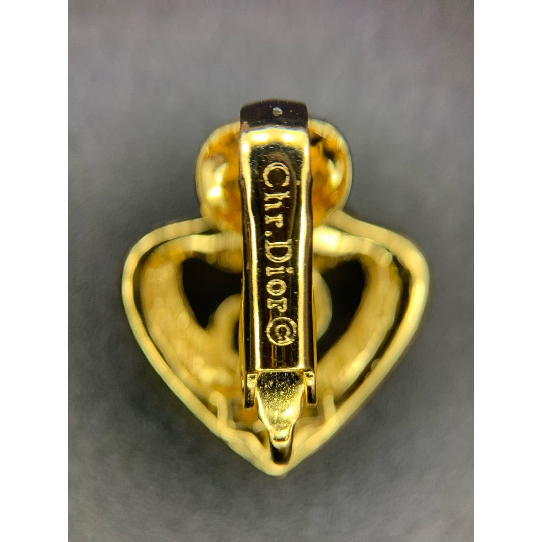 Very Good ( Rank A)| Dior CD Heart Necklace Earring Set |V25110619