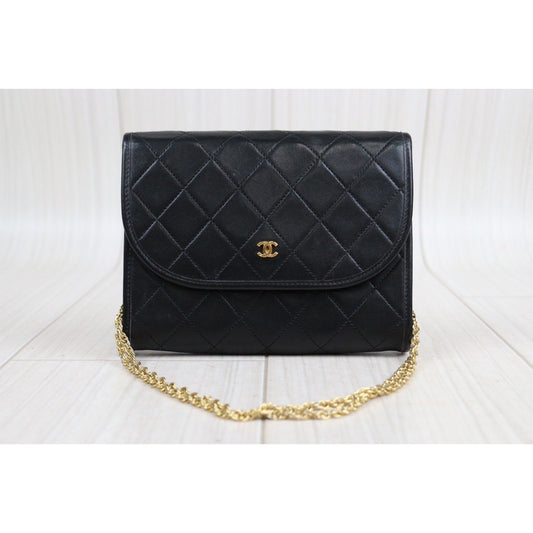 Rank A| CHANEL Mini Coco Mark Matrasse Lambskin Chain Shoulder Bag |23120804