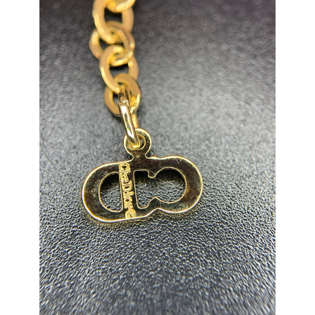 Very Good ( Rank A) | Dior Heart Rhinestone Necklace |V25061906