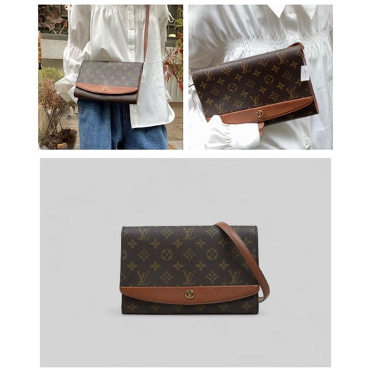 Good ( Rank AB)| LV Monogram Bordeaux MM Shoulder Bag |25041006