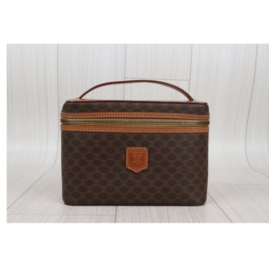 Rank A | CELINE Macadam Vanity Handbag |23121911