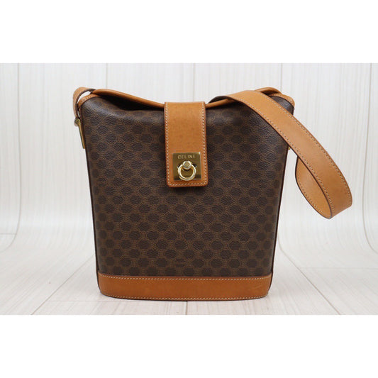 Rank AB| CELINE Macadam Shoulder Bag |V24031419