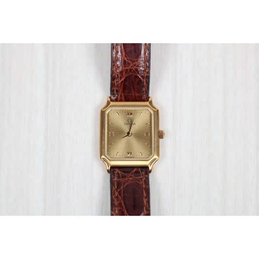 Good ( Rank AB)|OMEGA De Ville 18k Gold Plated Quartz Watch |S24051503