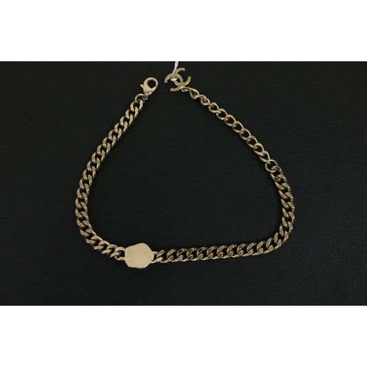 Very Good ( Rank A)| CHANEL Coco Mark Chain Rhinestone Chocker Necklace|F25012310