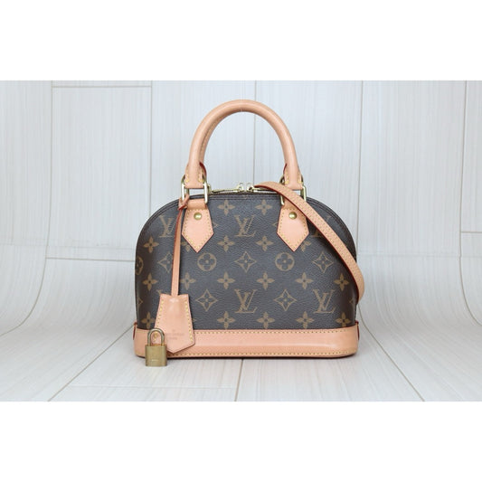 Very Good ( Rank A)|LV Monogram Alma BB HandBag Shoulder Bag|S24100702
