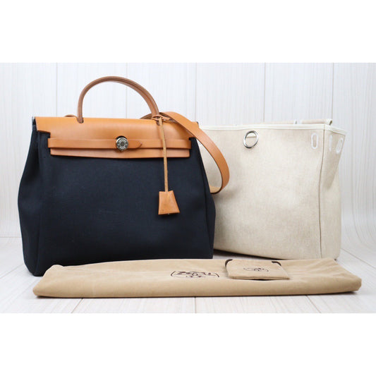 Rank AB | HERMES Herbag PM □D Shoulder Bag Made In 2000 Year|24050645