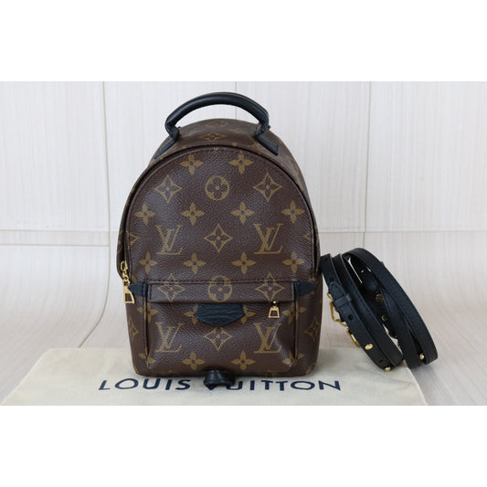 Very Good ( Rank A) | LV Monogram Coated Canvas Mini Palm Springs Backpack|X26030104