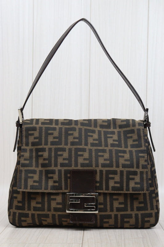 Very Good ( Rank A)| FENDI Zucca Mamma Baguette Shoulder Bag|25091207