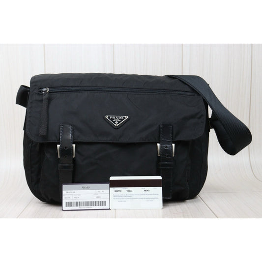 Good ( Rank AB)|Prada Nylon ShoulderBag Black|24121203