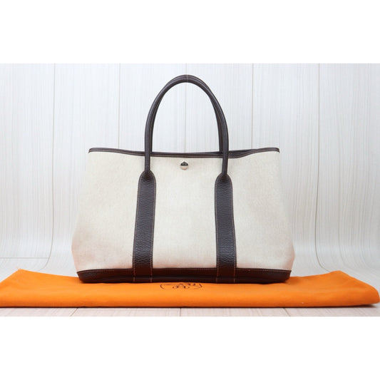 Very Good ( Rank A)| HERMES Garden Party PM Handbag □H Stamp Made In 2004 Year|24121210