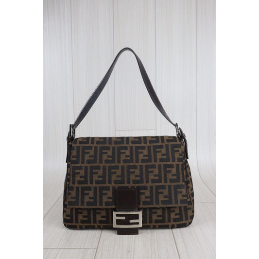 Rank A| FENDI Zucca Mamma Baguette Shoulder Bag |23090721