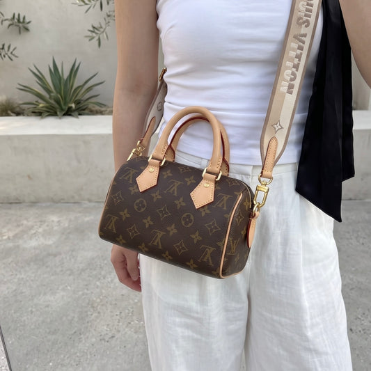 Include Entrupy Certificate of Authenticity|Good ( Rank AB) | Louis Vuitton Monogram Speedy20 Hand Bag With Shoulder Strap IC Chips Model|S26090740