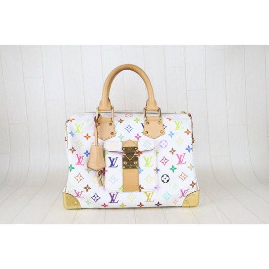 Very Good ( Rank A)| LV Takashi Murakam Multi Monogram Speedy 30 Hand Bag |S25022801