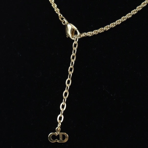 Rank A | Dior CD HandBag Necklace Gold Plated |V23080602