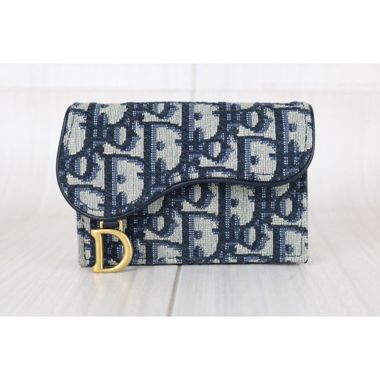 Very Good ( Rank A)| Dior Trotter Trifold Card Holder Coin Purse |S25090404