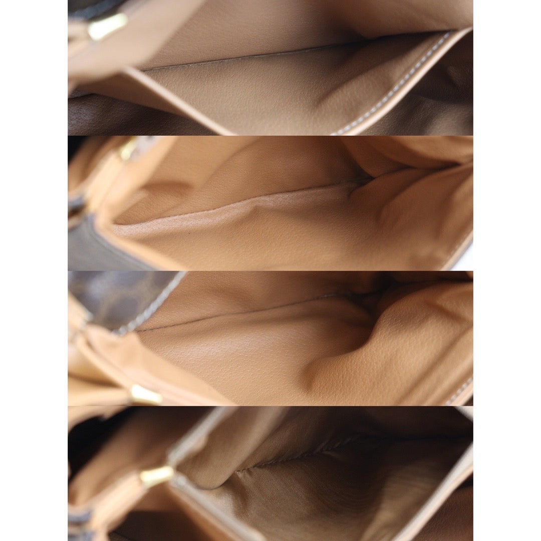 Rank A| CELINE Macadam Shoulder Bag |23083101