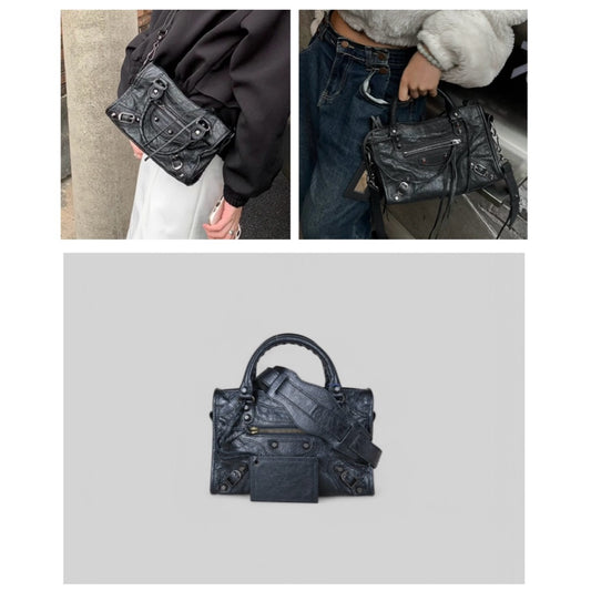 Very Good ( Rank A)|Balenciaga Le City Mini Shoulder Bag Black|W25030602